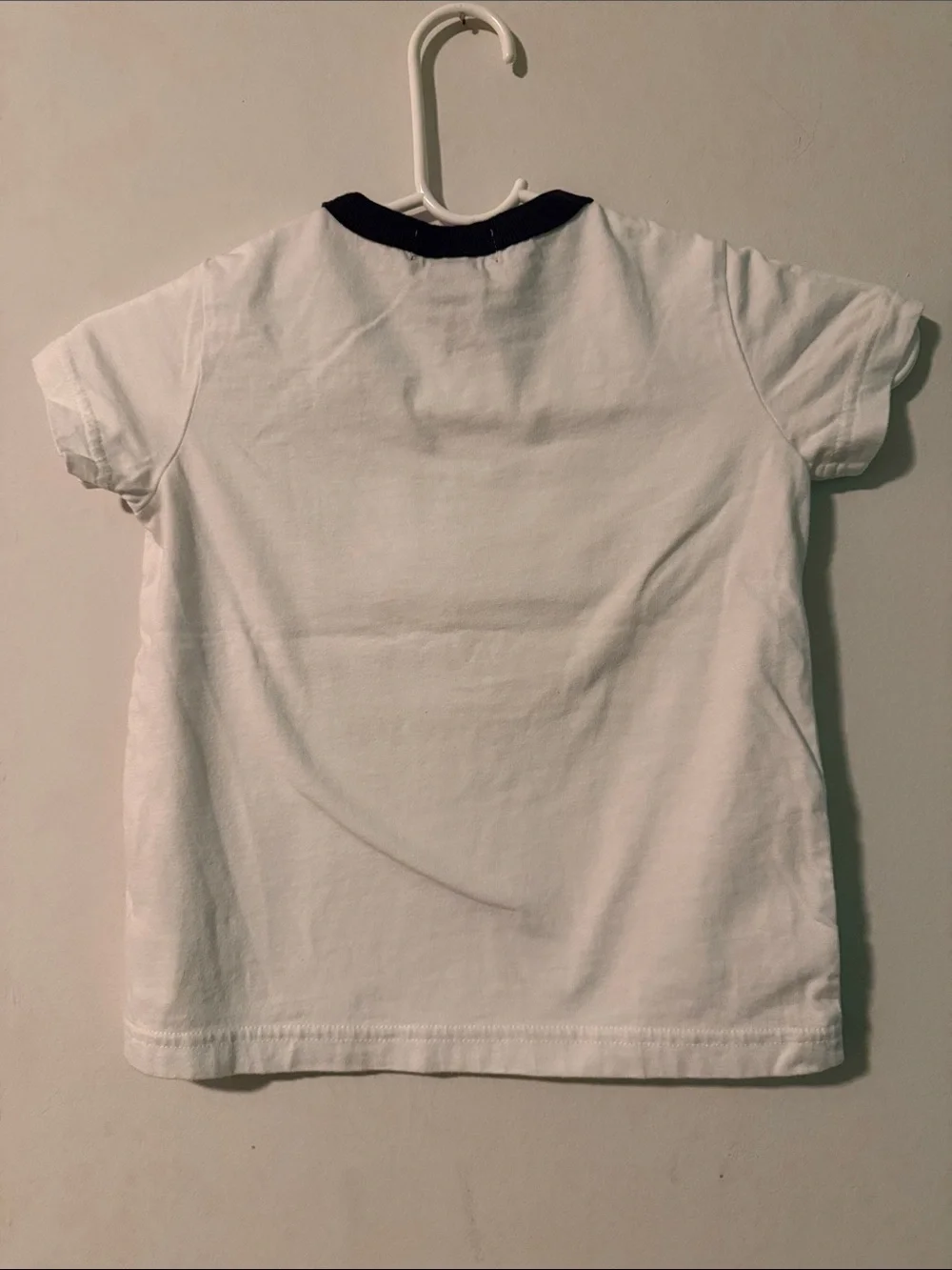 Polo by Ralph Lauren White Tee with Navy Ringer and Flag Graphic